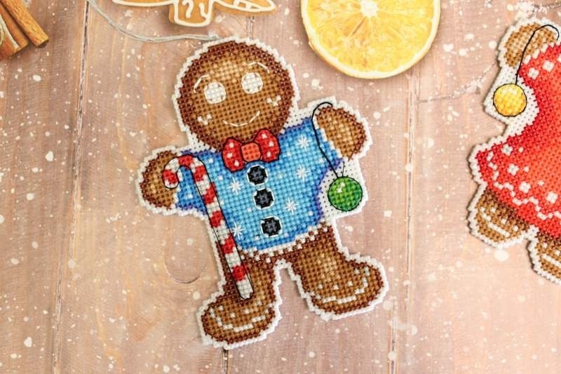 Gingerbread Man Cross Stitch Kit фото 2