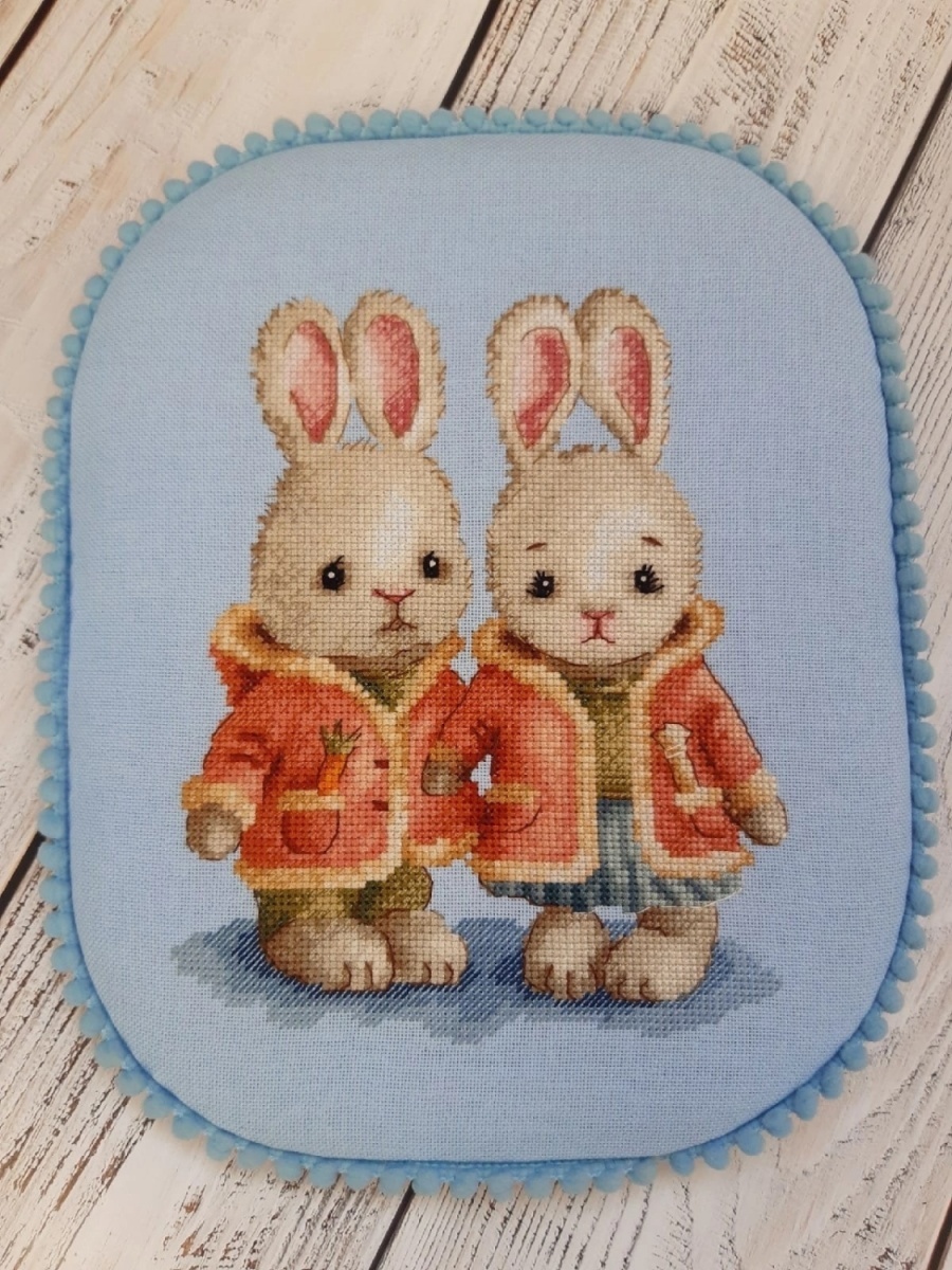 Bunnies in Coats Cross Stitch Patterns фото 2