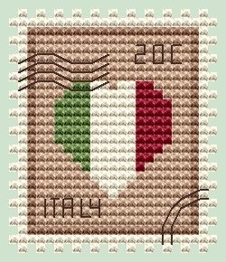 Italy Postage Stamp Cross Stitch Pattern фото 1