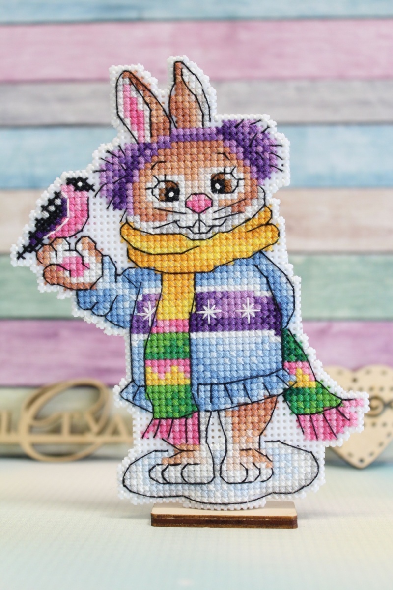 Bunny with a Bird Cross Stitch Kit фото 2