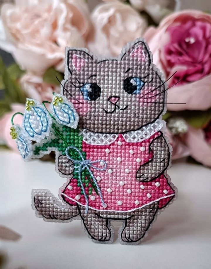 Cute Kitty Cross Stitch Pattern фото 3