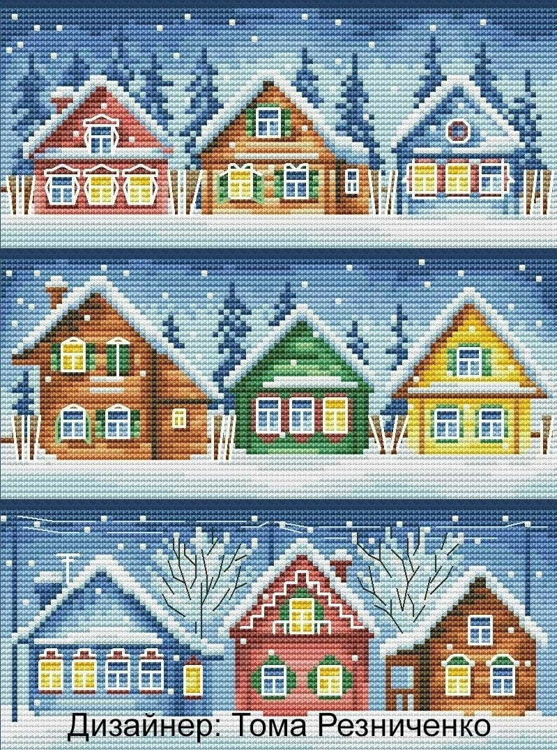 Country Streets Cross Stitch Pattern фото 1