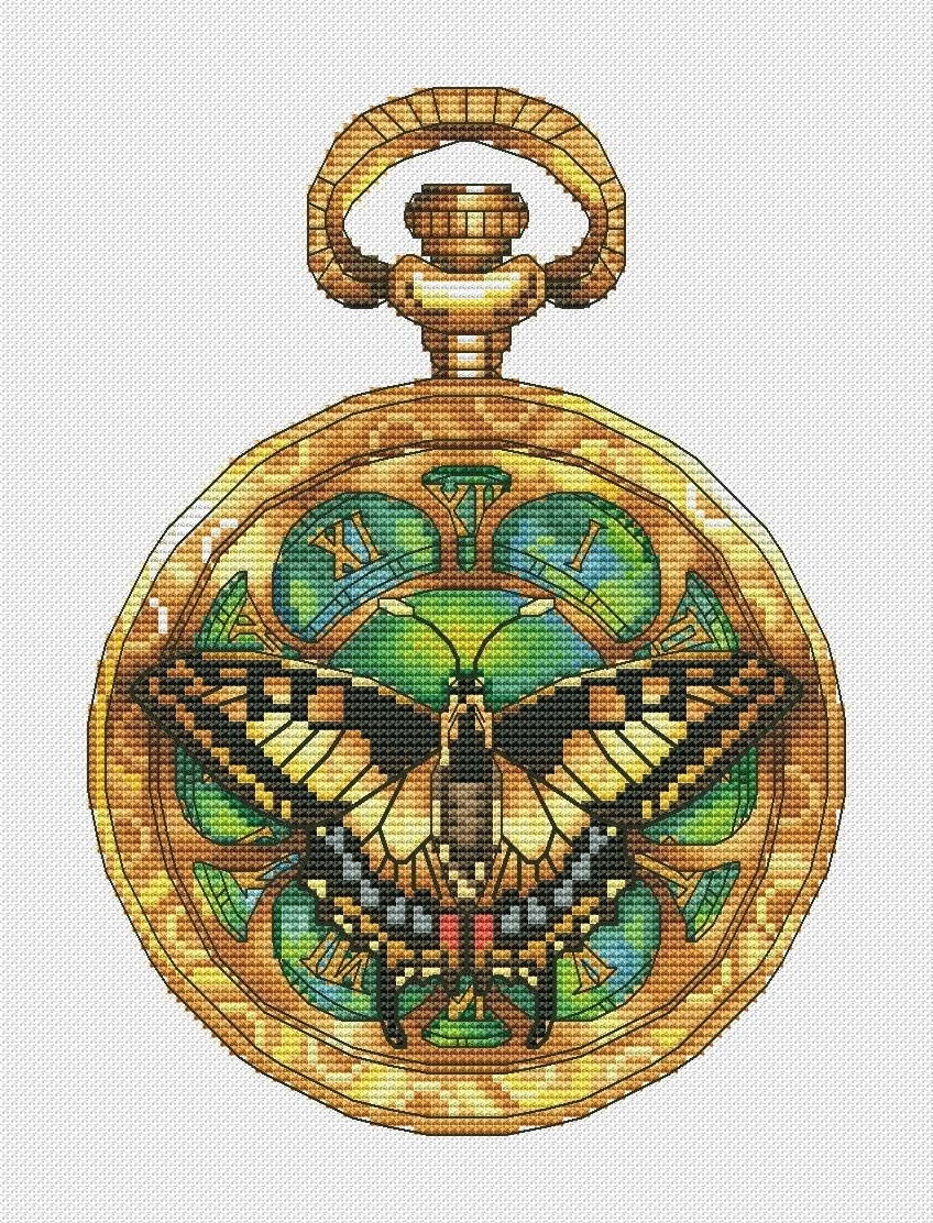 Time Flies. Butterfly Cross Stitch Pattern фото 1