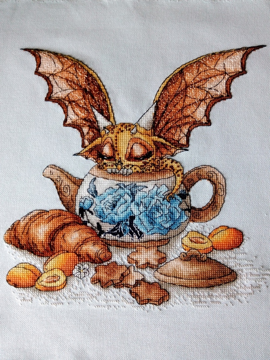 Dragon and Teapot Cross Stitch Pattern фото 2