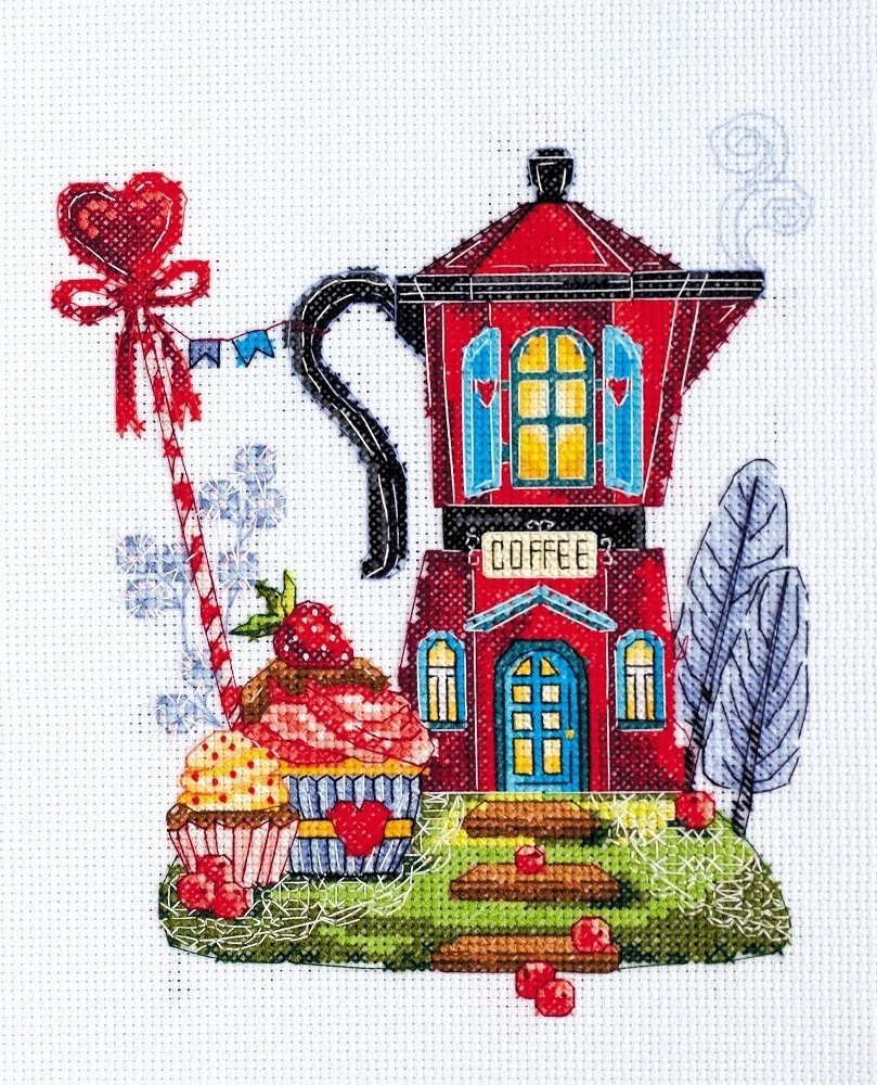 Coffee House Cross Stitch Kit фото 1