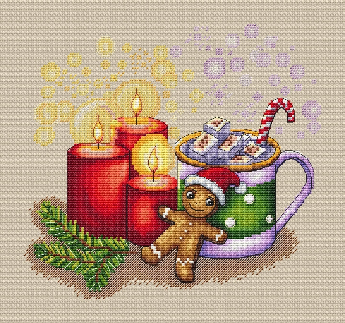 Christmas Cocoa Cross Stitch Pattern фото 1