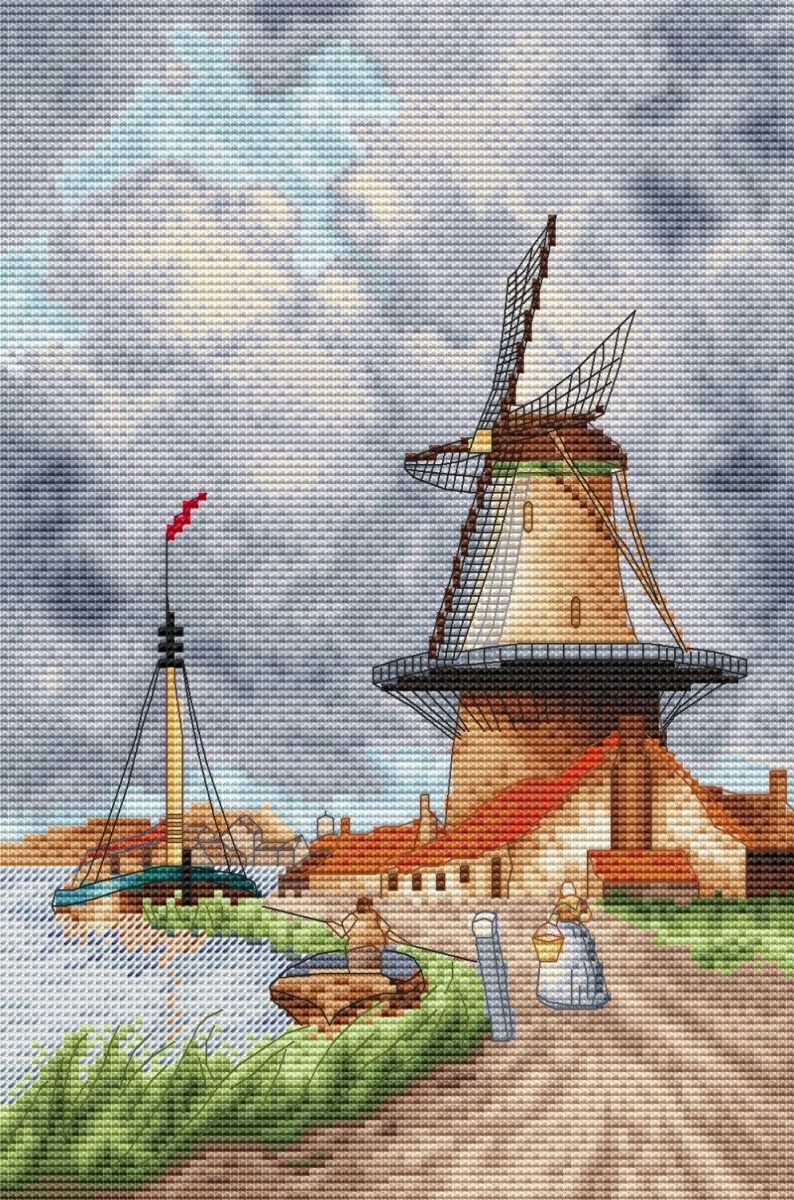 Windmill Cross Stitch Chart фото 1