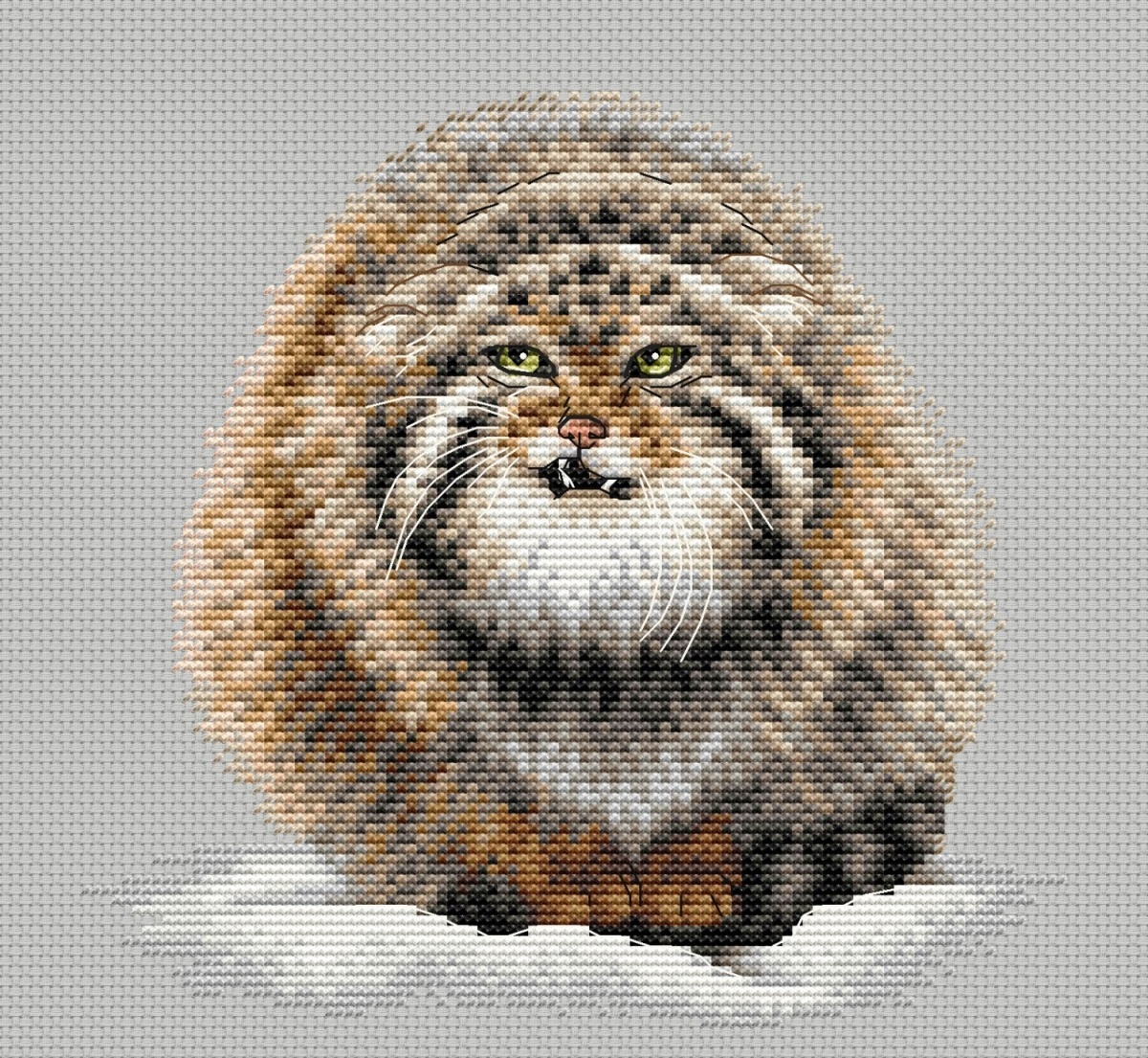 Pallas Cat Cross Stitch Pattern фото 1
