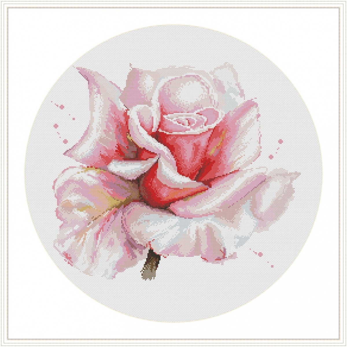 Rose. Pink. L Cross Stitch Pattern фото 1