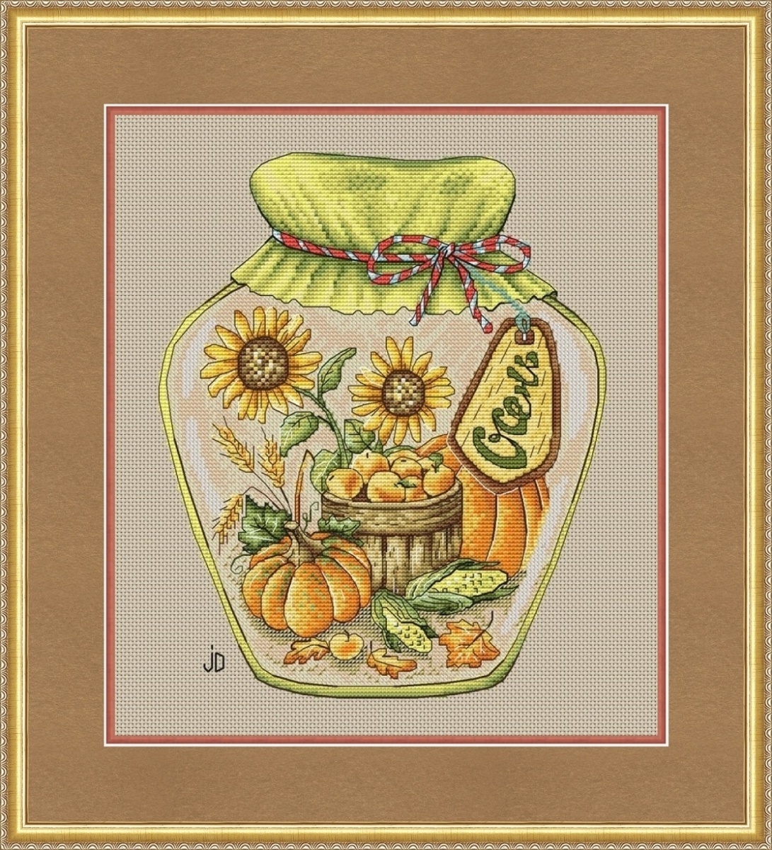 Autumn in a Jar Cross Stitch Pattern фото 1
