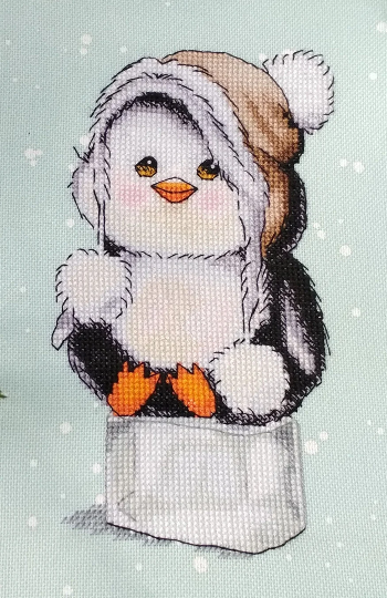 Penguin on Ice Cross Stitch Pattern фото 4