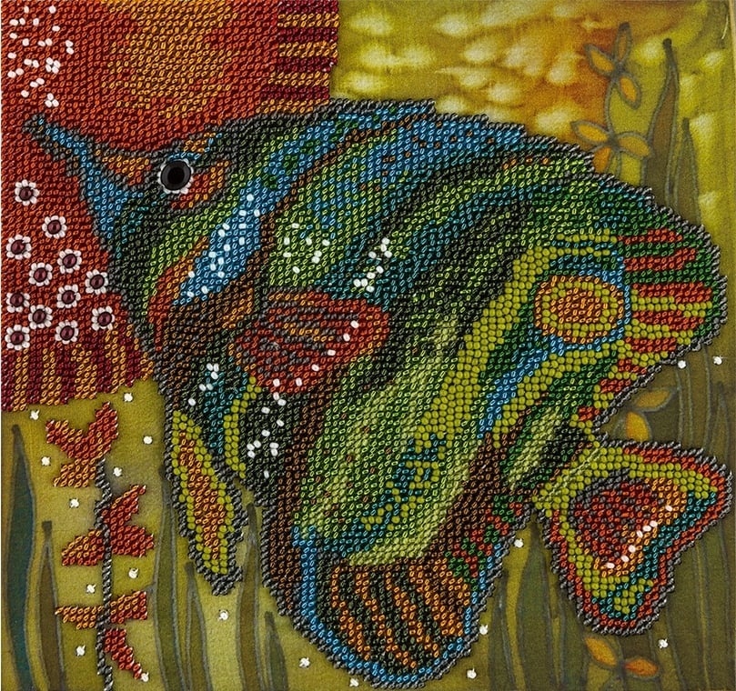 Green Fish Bead Embroidery Kit фото 1