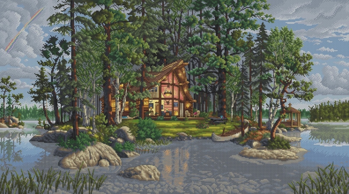 A Lake House Cross Stitch Pattern фото 1