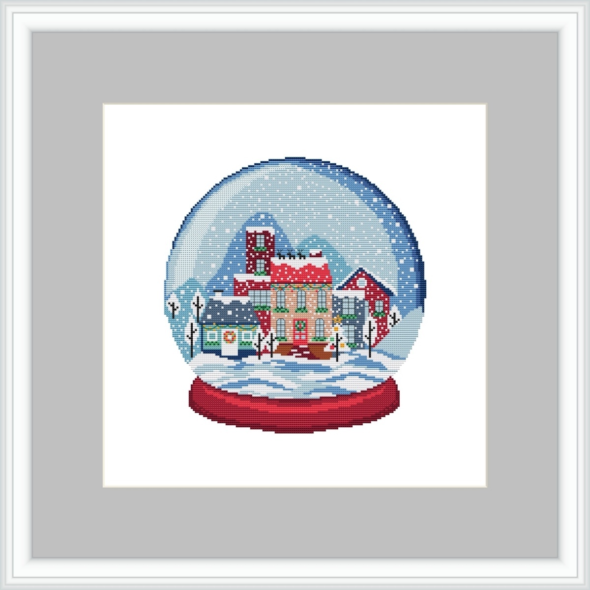 Snow Globe Cross Stitch Pattern фото 1