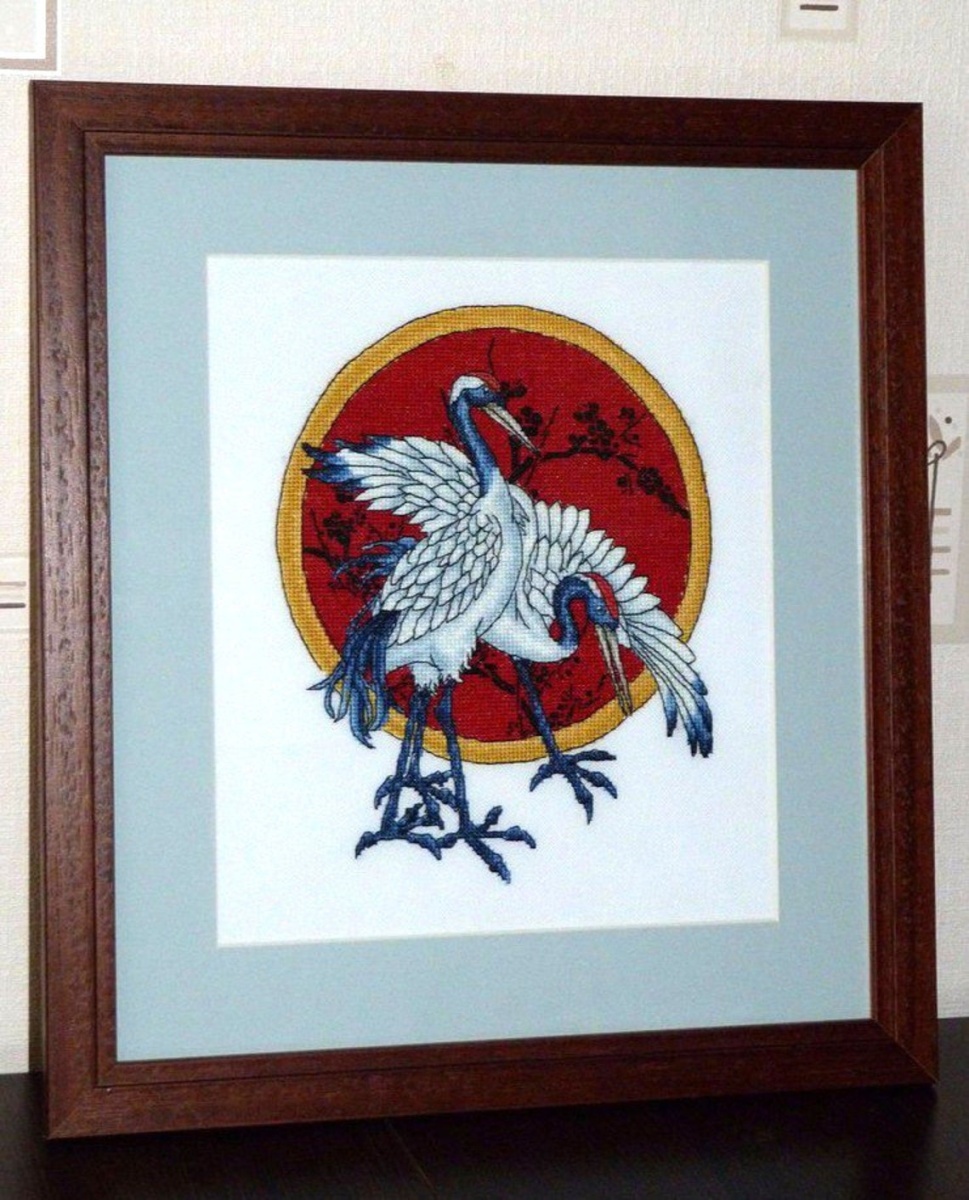 Two Cranes Cross Stitch Pattern фото 4
