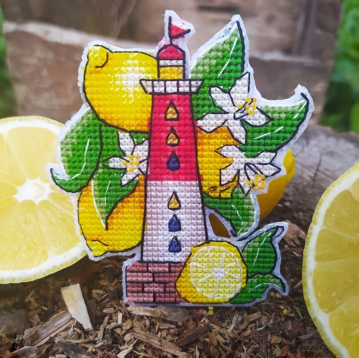 Lighthouse Lemons Cross Stitch Pattern фото 2