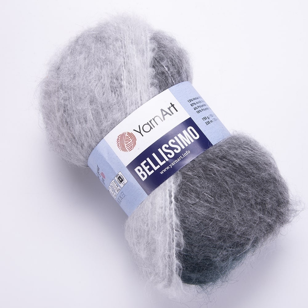 YarnArt Bellissimo 13% mohair, 67% acrylic, 4% polyamide, 16% polyester, 3 Skein Value Pack, 450g фото 2