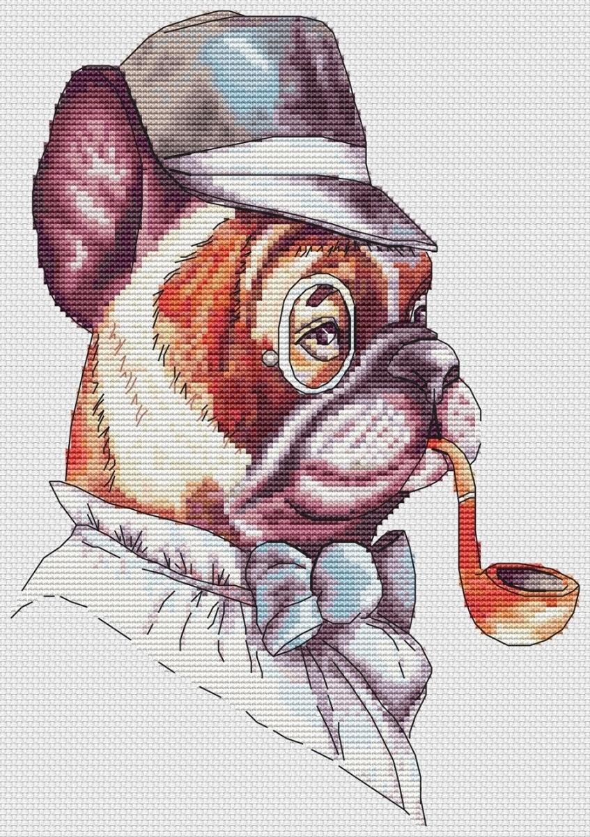 Sherlock Dog Cross Stitch Pattern фото 1