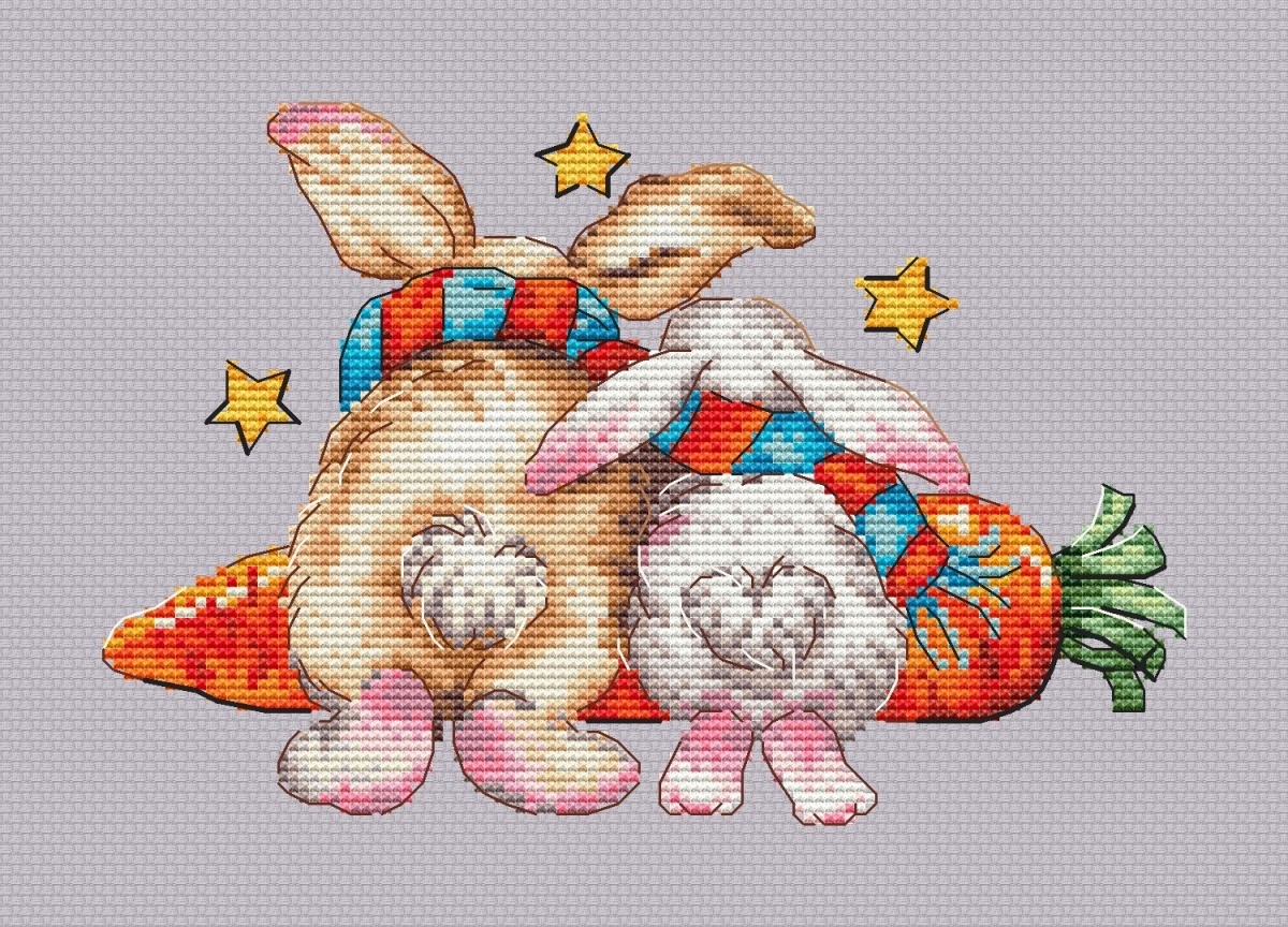 Sampler with Rabbits 3 Cross Stitch Pattern фото 1