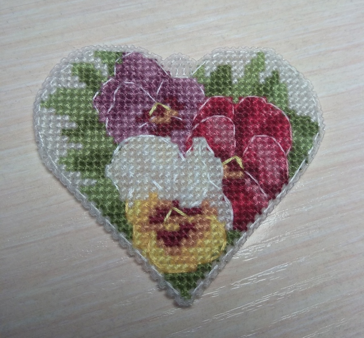 Heart. Pansies Cross Stitch Pattern фото 2