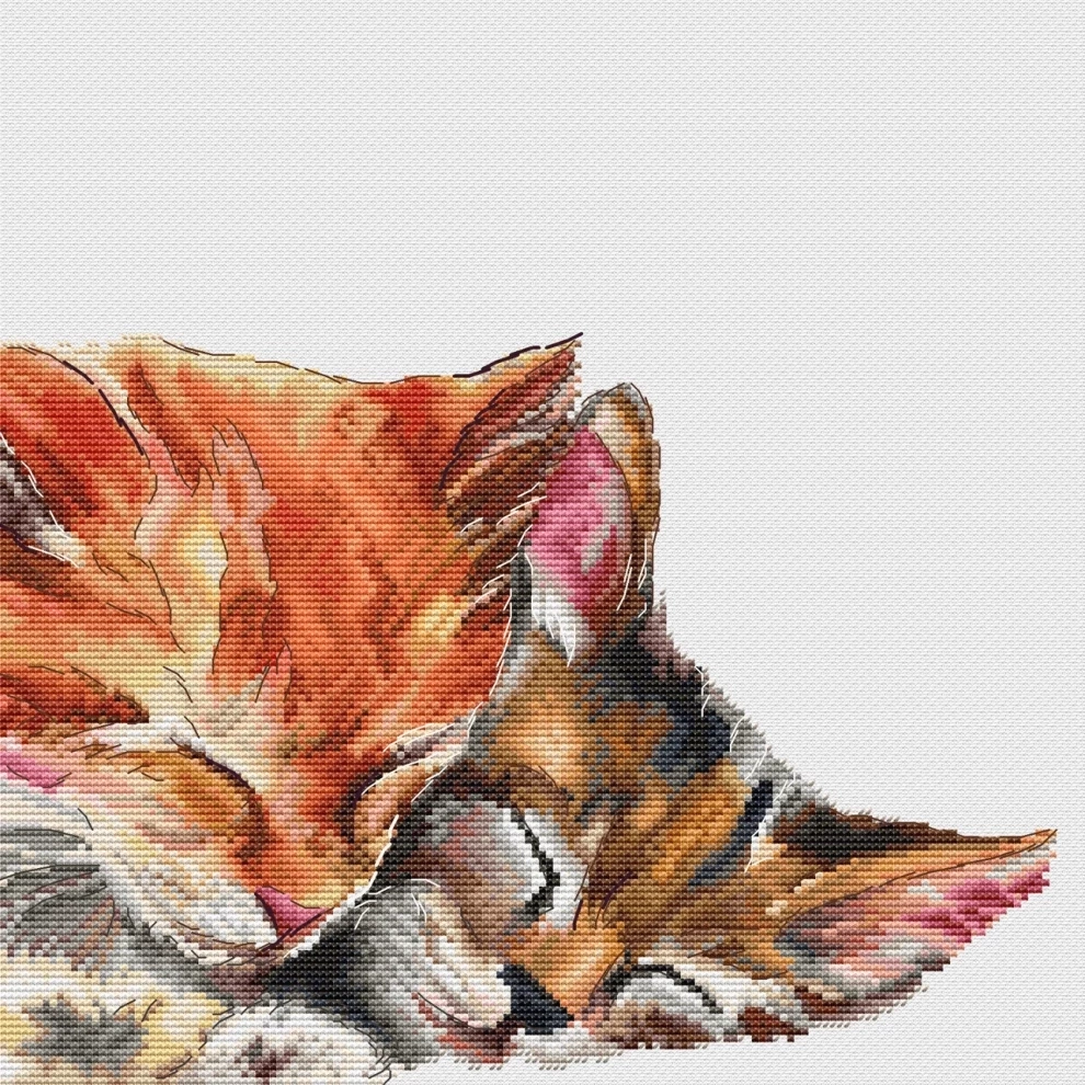 Cat Tenderness Cross Stitch Pattern фото 1