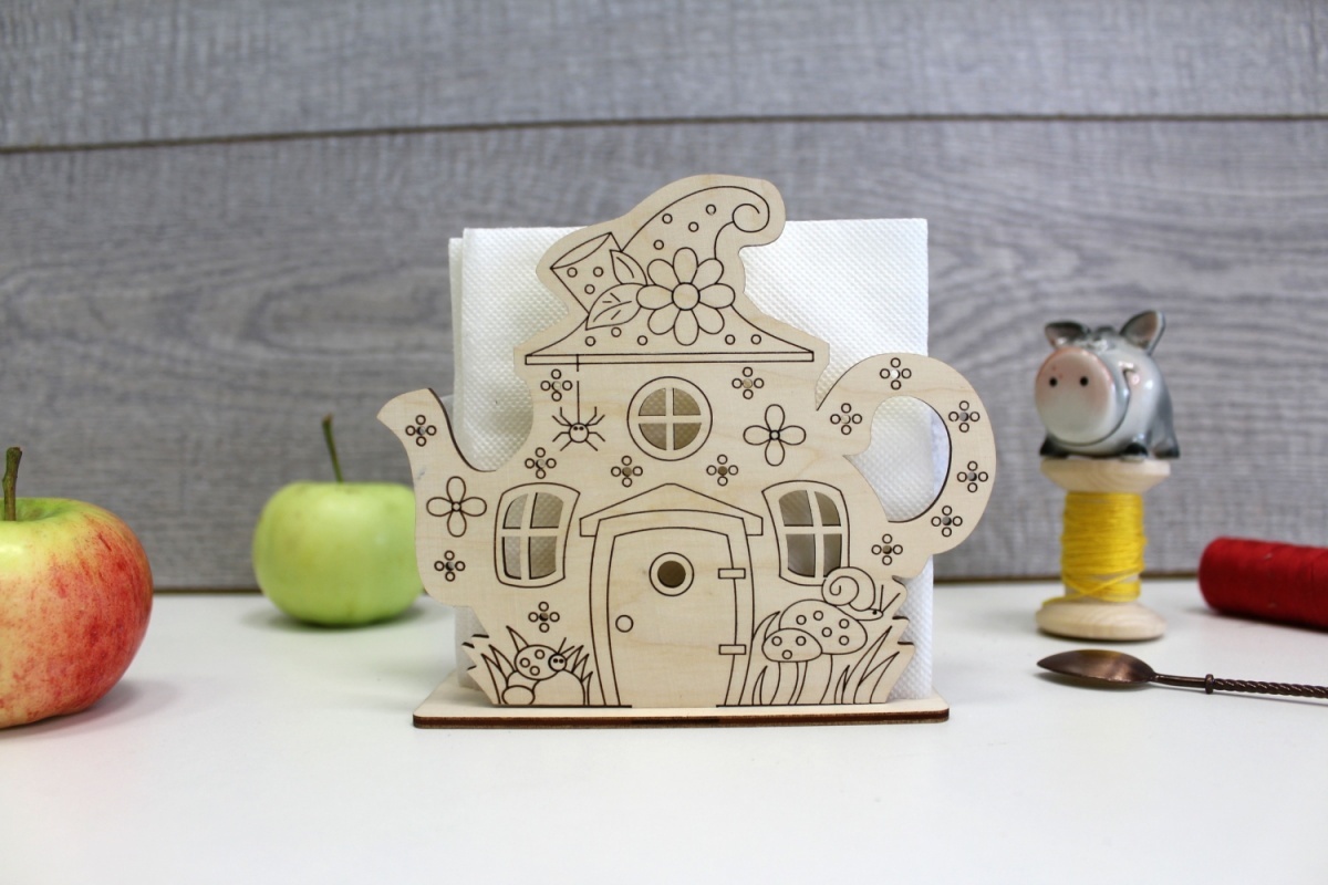 Napkin Holder Fairy House Embroidery Kit фото 3