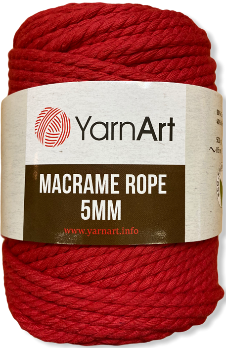 YarnArt Macrame Rope 5mm 60% cotton, 40% viscose and polyester, 2 Skein Value Pack, 1000g фото 20