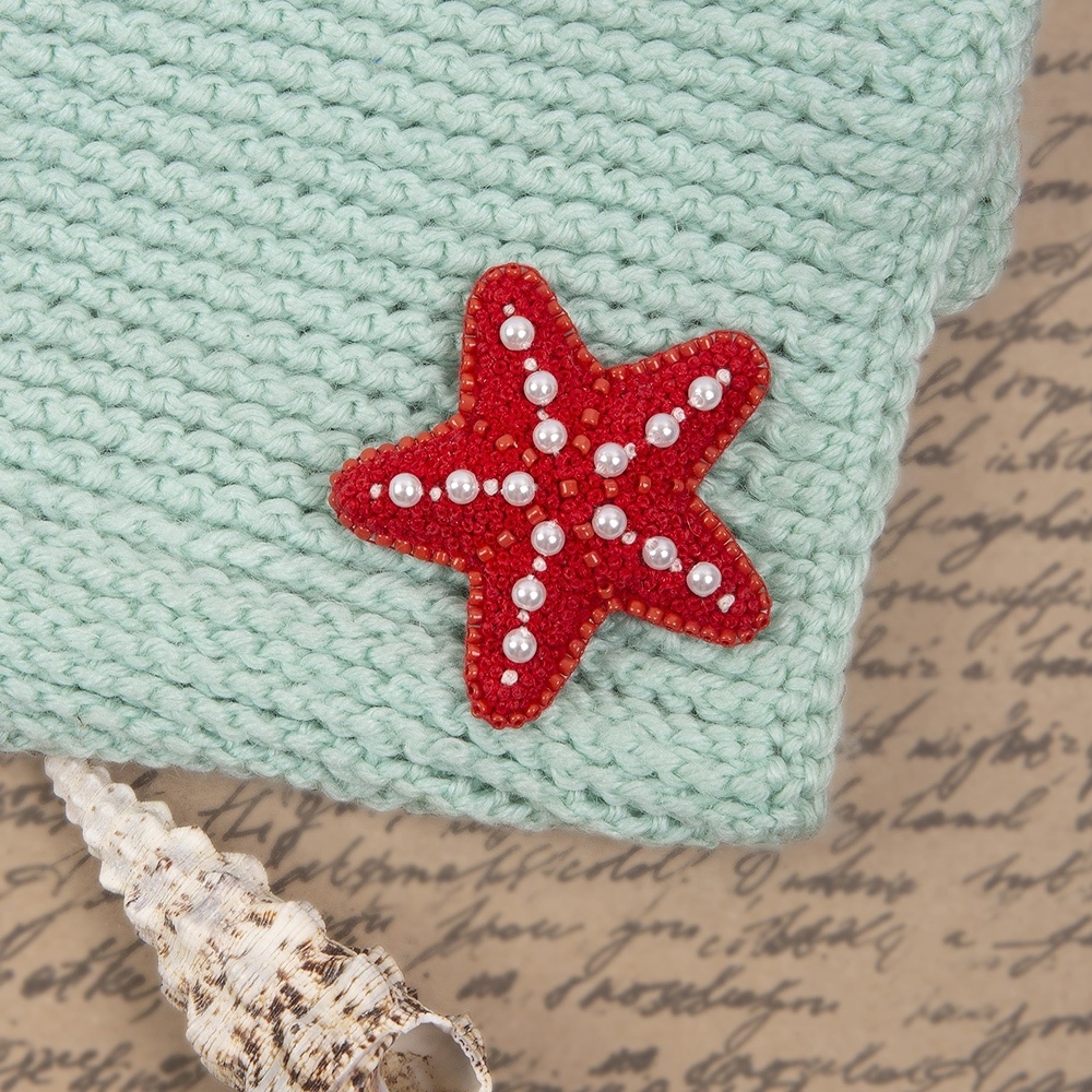 Brooch. Starfish Bead Embroidery Kit фото 3