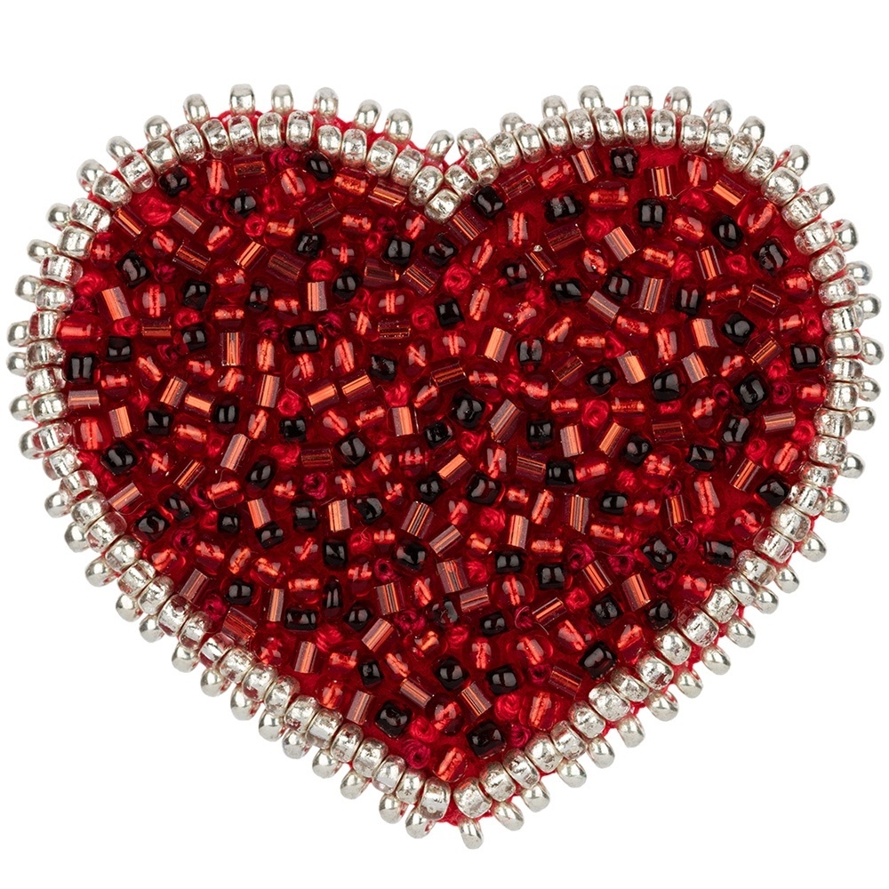 Brooch. Heart Bead Embroidery Kit фото 1