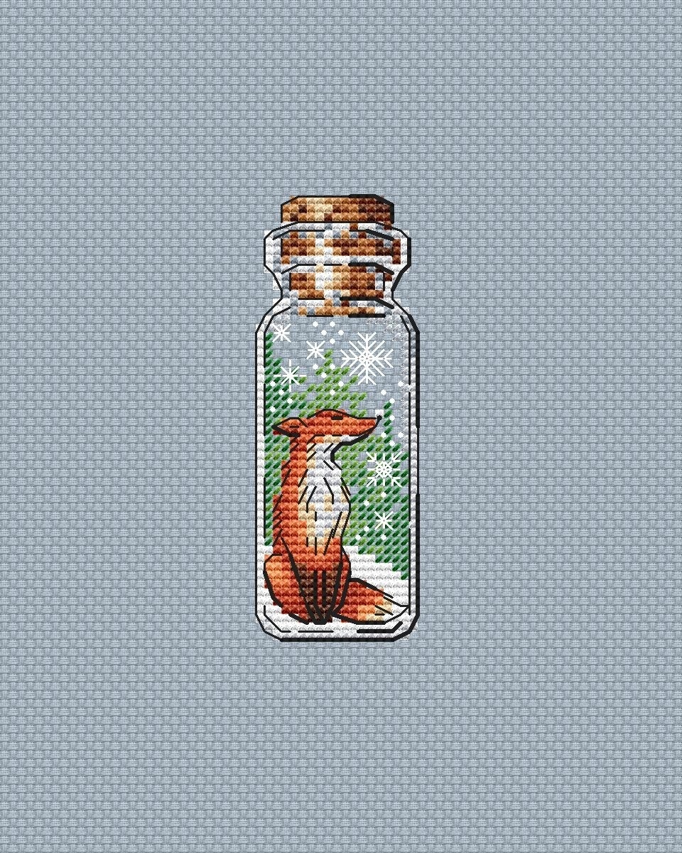 Bottles. Forest Fairy Tale Cross Stitch Pattern фото 1