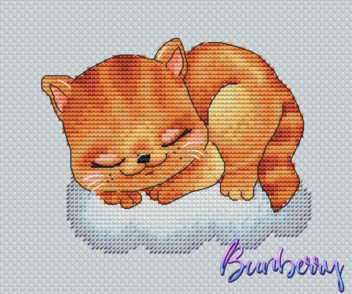 Kittens in the Sky. Ginger Cross Stitch Patterns фото 1