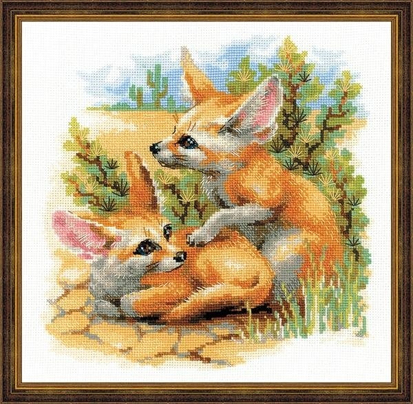 Desert Foxes Cross Stitch Kit фото 1