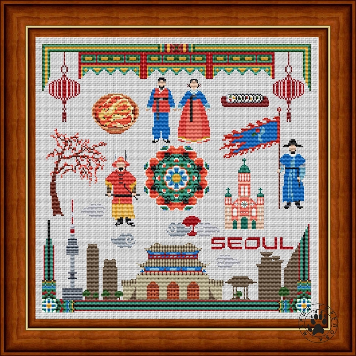 Seoul Cross Stitch Pattern фото 1