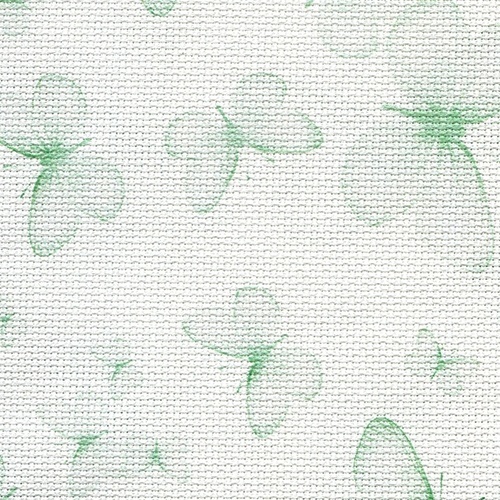 14 Count Aida Designer Fabric by Bestex Green Butterflies фото 1
