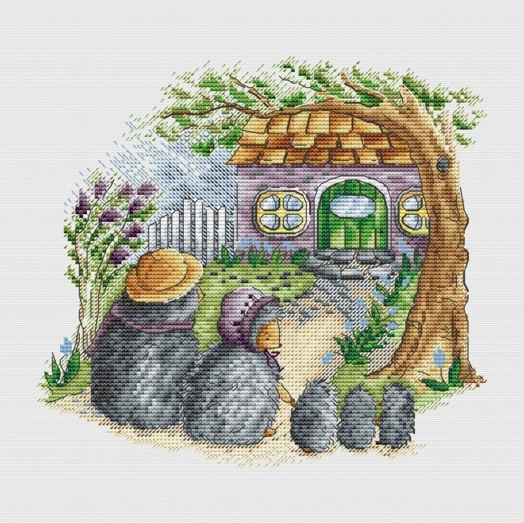 Hedgehog Mortgage 3 Cross Stitch Pattern фото 1