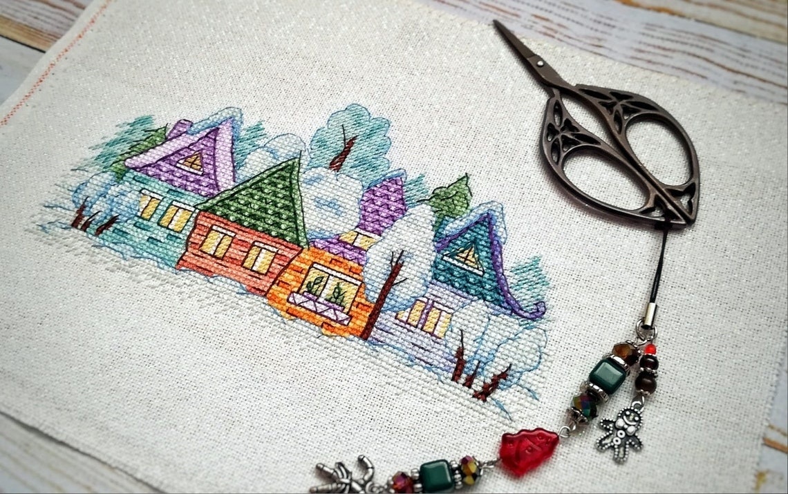 Little Village Cross Stitch Pattern фото 5