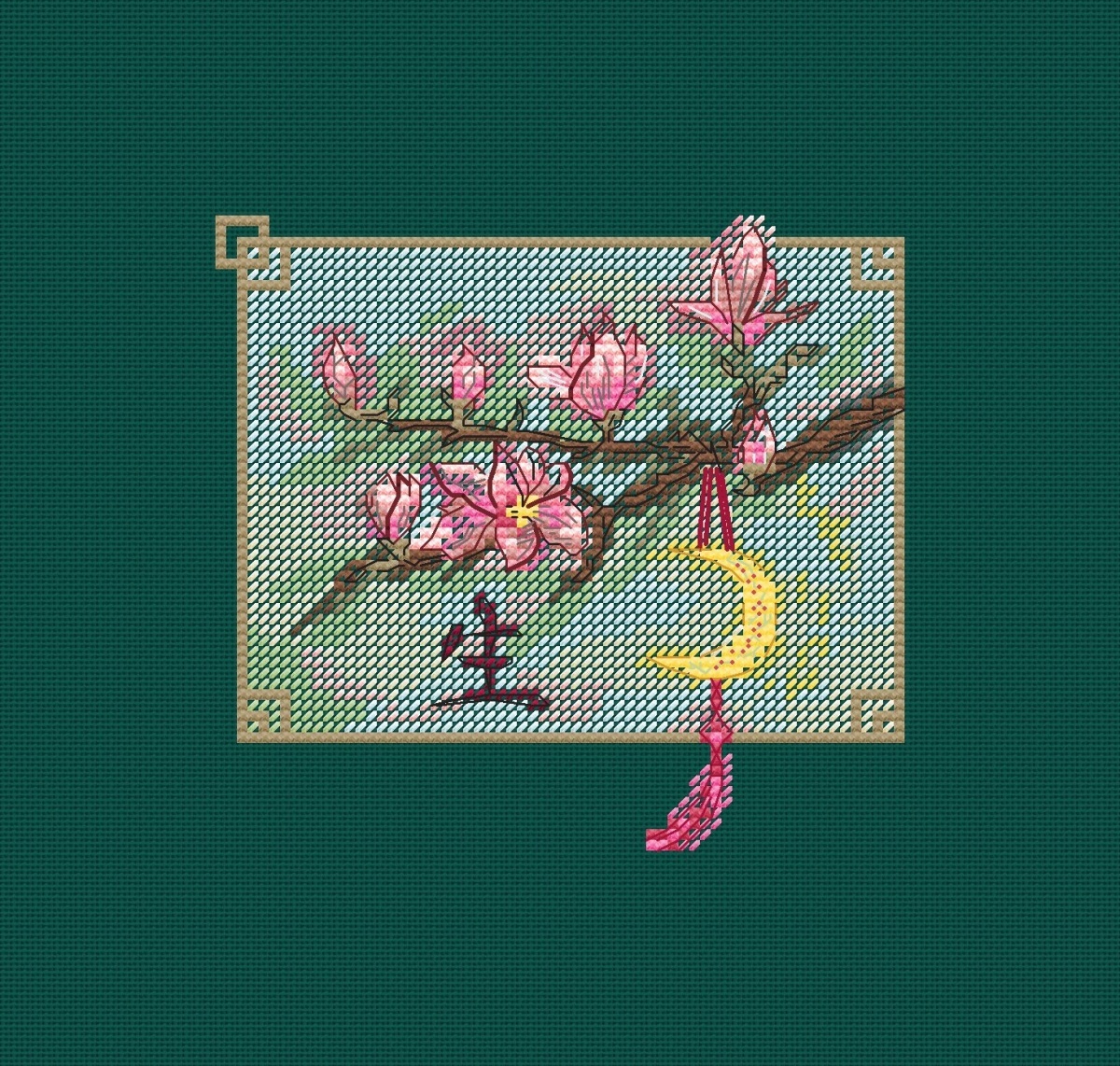 Flowers of the East. Magnolia Cross Stitch Pattern фото 5
