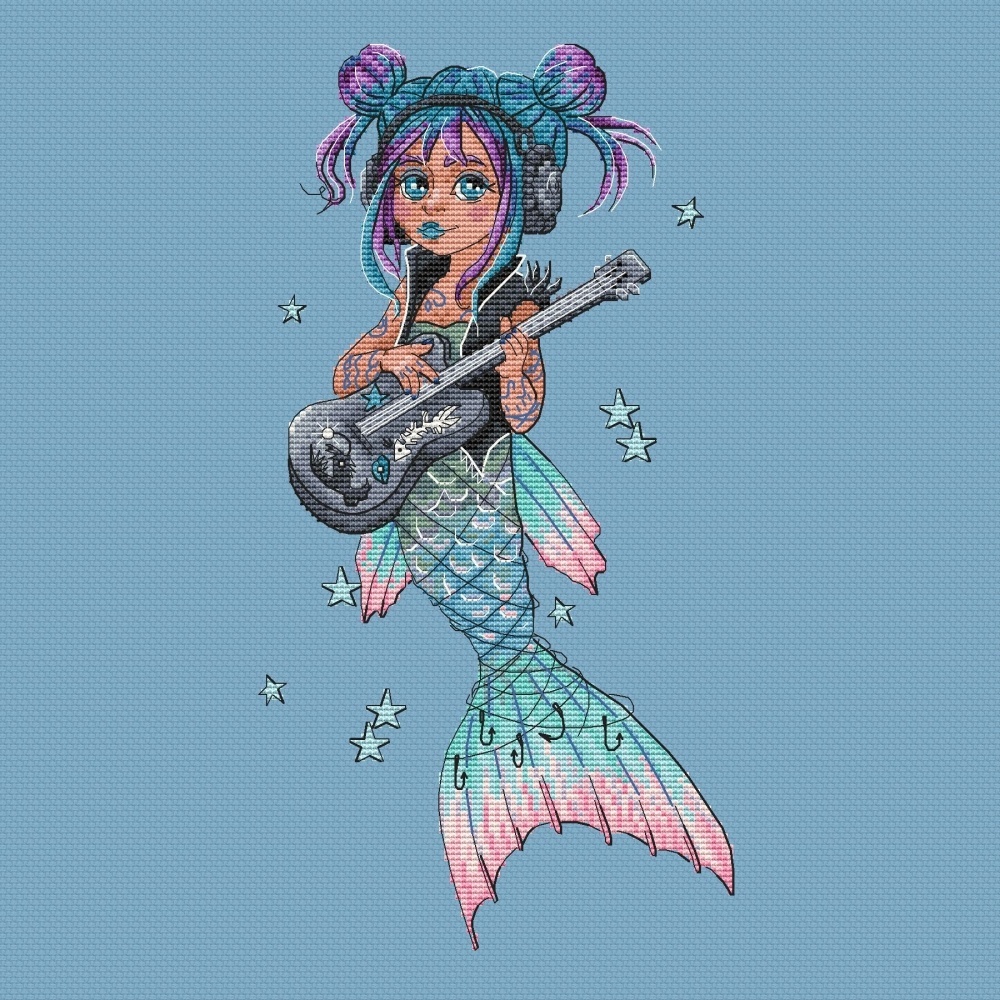 Sea, Fish and Rock`n`roll Cross Stitch Pattern фото 6