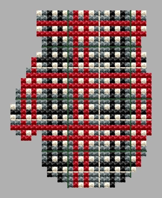 Christmas Mitten Cross Stitch Pattern фото 1