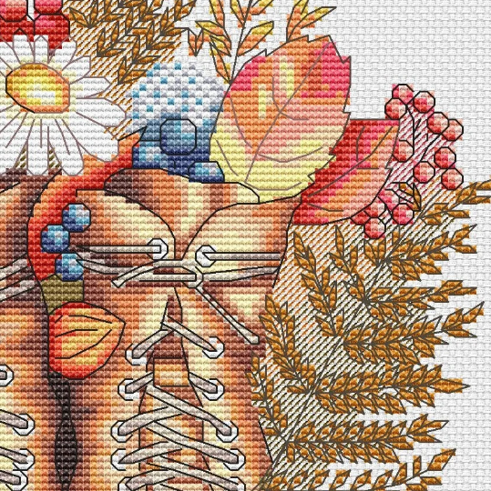 Autumn Boots Cross Stitch Pattern фото 5