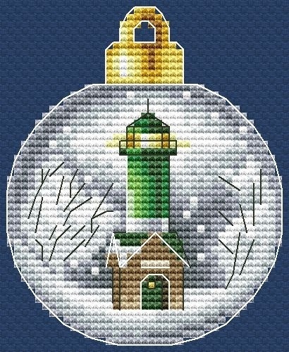 Christmas Bauble. Lighthouse 2-5 Cross Stitch Pattern фото 1