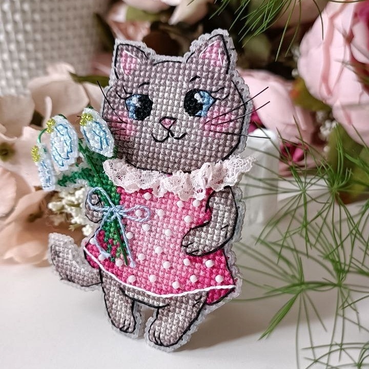 Cute Kitty Cross Stitch Pattern фото 6