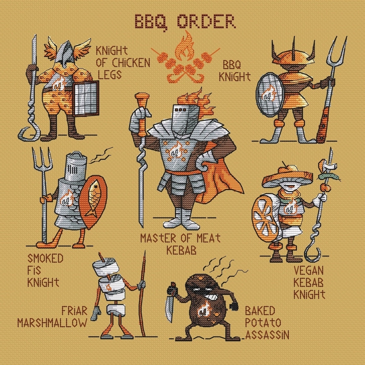 BBQ Order Cross Stitch Pattern фото 1