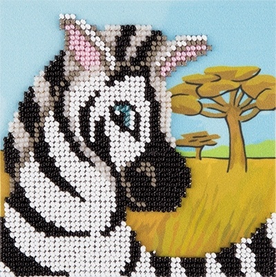 Zebra Bead Embroidery Kit фото 1