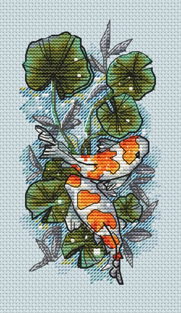 Koi Couple Cross Stitch Pattern фото 1