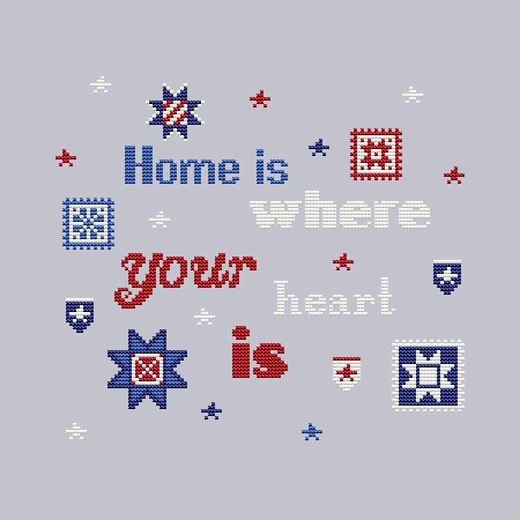Home Is Where Your Heart Is Cross Stitch Chart фото 1