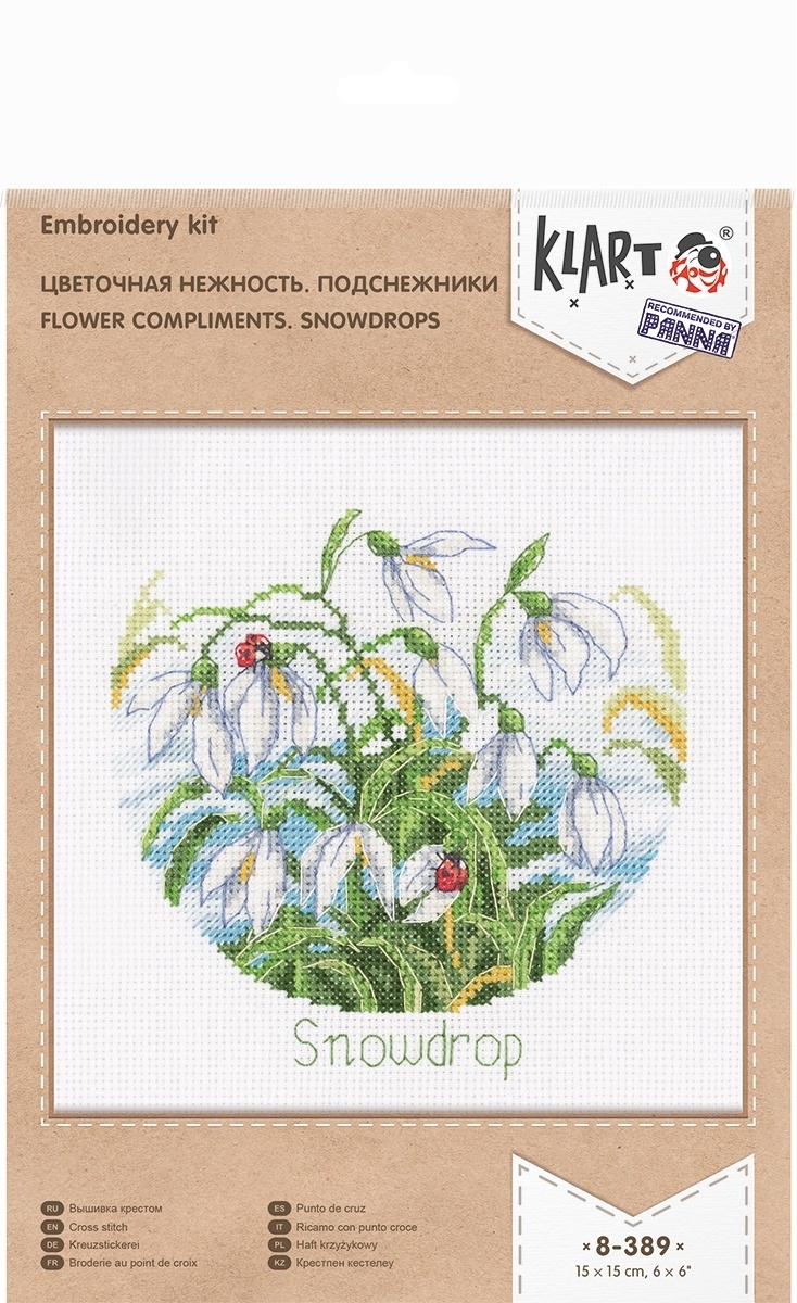 Flower Compliments. Snowdrops Cross Stitch Kit фото 3
