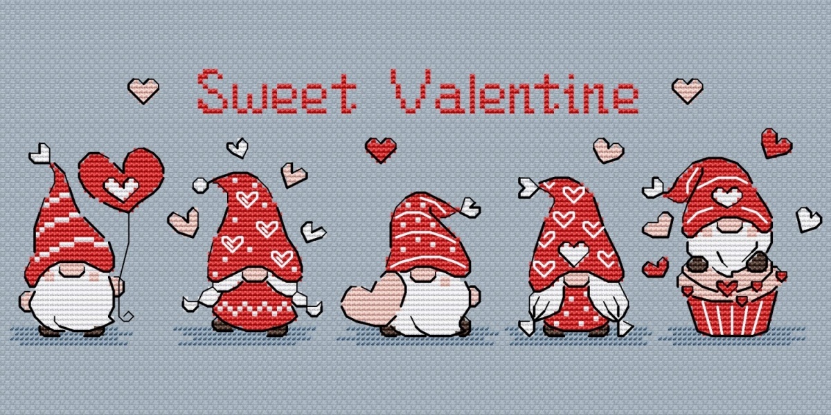 Sweet Valentine Cross Stitch Pattern фото 1