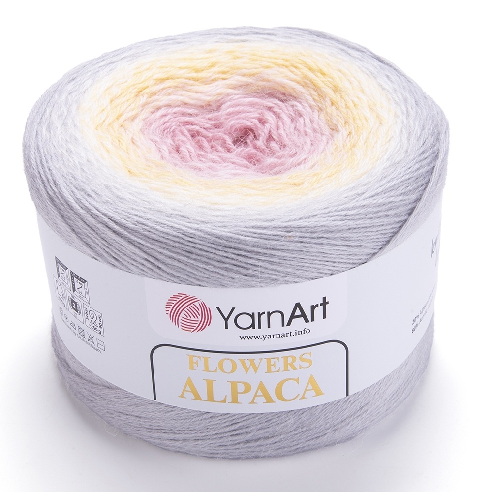 YarnArt Flowers Alpaca, 20% Alpaca, 80% Acrylic, 2 Skein Value Pack, 500g фото 5