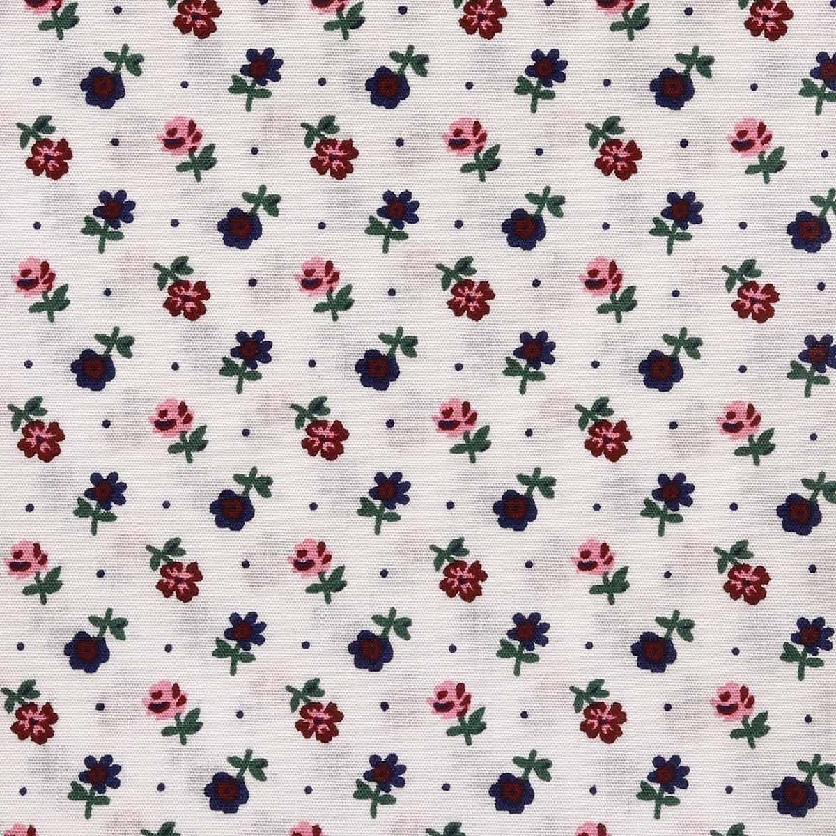 White with a Small Flowers AR1817 Patchwork Fabric фото 1